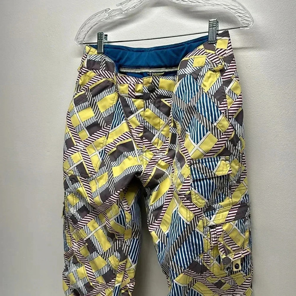 Burton Dryride Pants Snowboard Ski Winter Geometric Print Womens Size Medium - Picture 2 of 14
